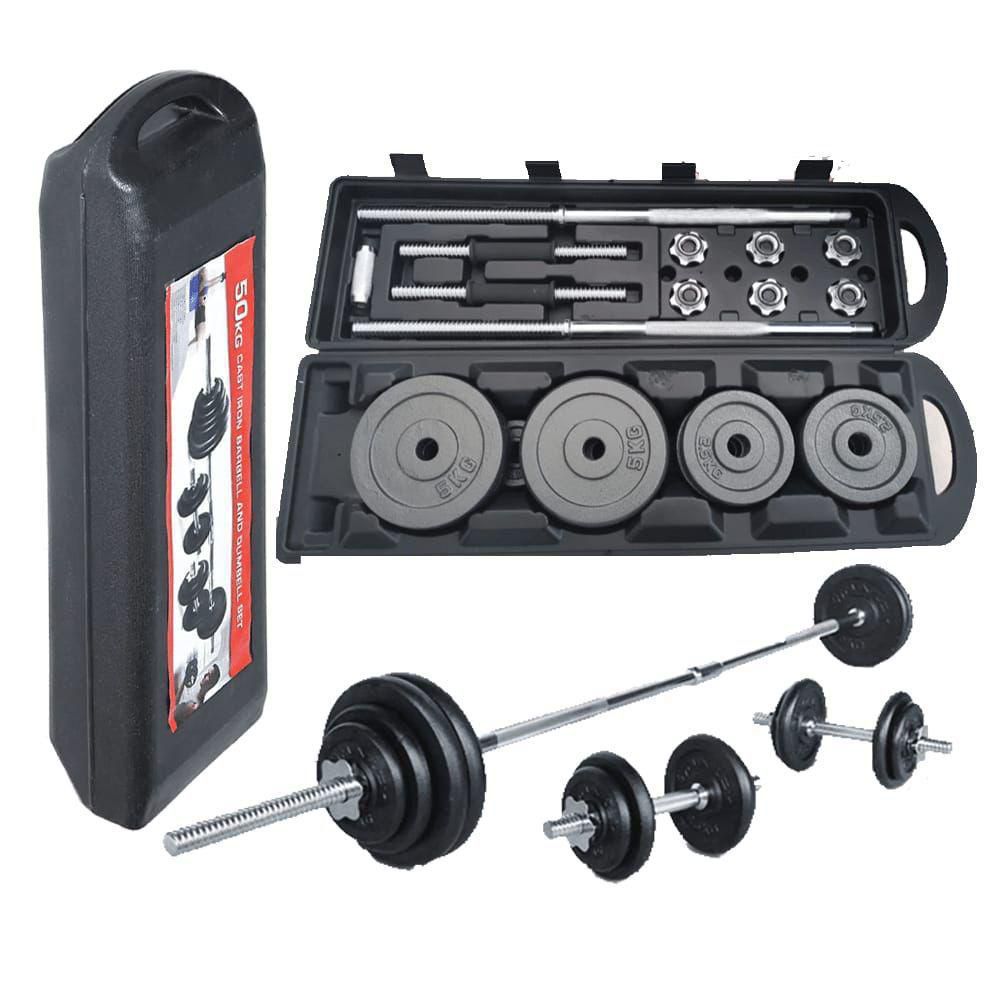 50kg Gym Dumbbell Set Adjustable Weight Training for Home Gym - Image 2