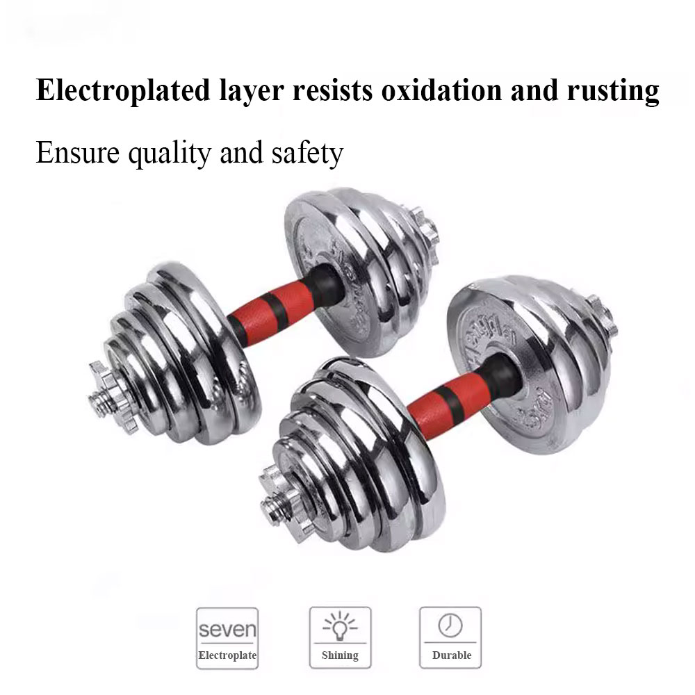 Chrome Dumbbell Set 30KG Adjustable Home Gym Weights - Image 4