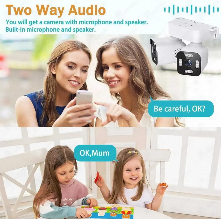 Dual WiFi CCTV Camera 6MP PTZ Security Camera with 10X Zoom & Night Vision - Image 4