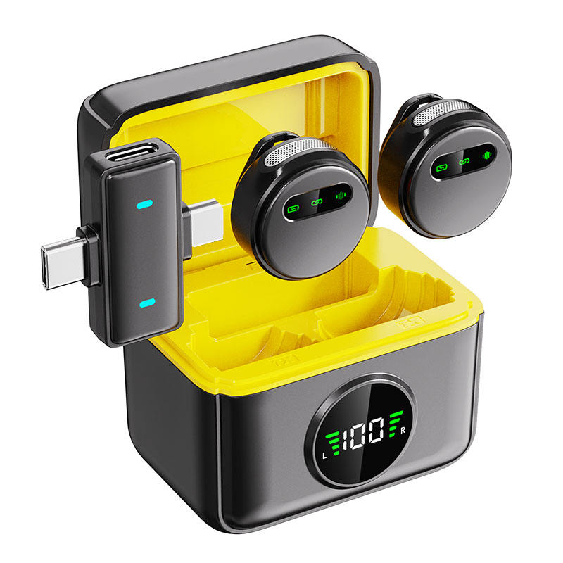 Q10 Wireless Microphone with Digital Display – Type-C & Lightning Mic for Phone - Image 3